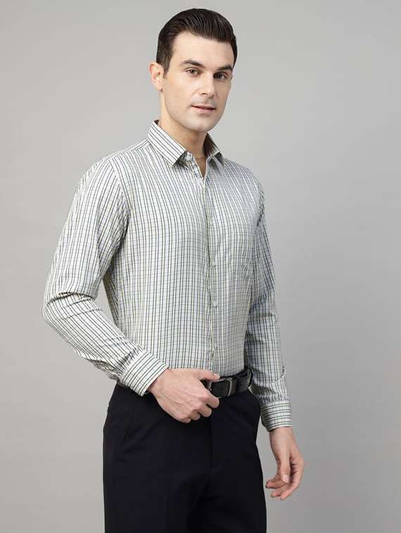 men checkered collared long sleeve regular fit shirt - 22039242 -  Standard Image - 2