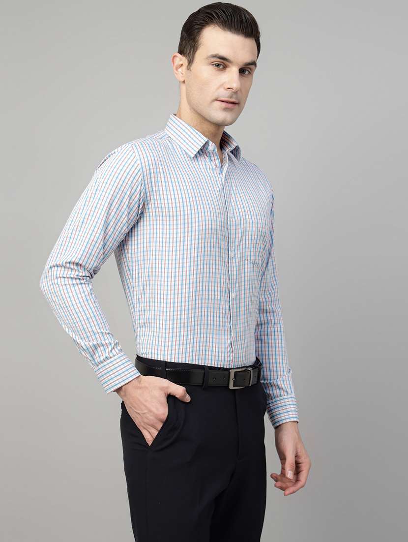 men checkered collared long sleeve regular fit shirt - 22039246 -  Standard Image - 2