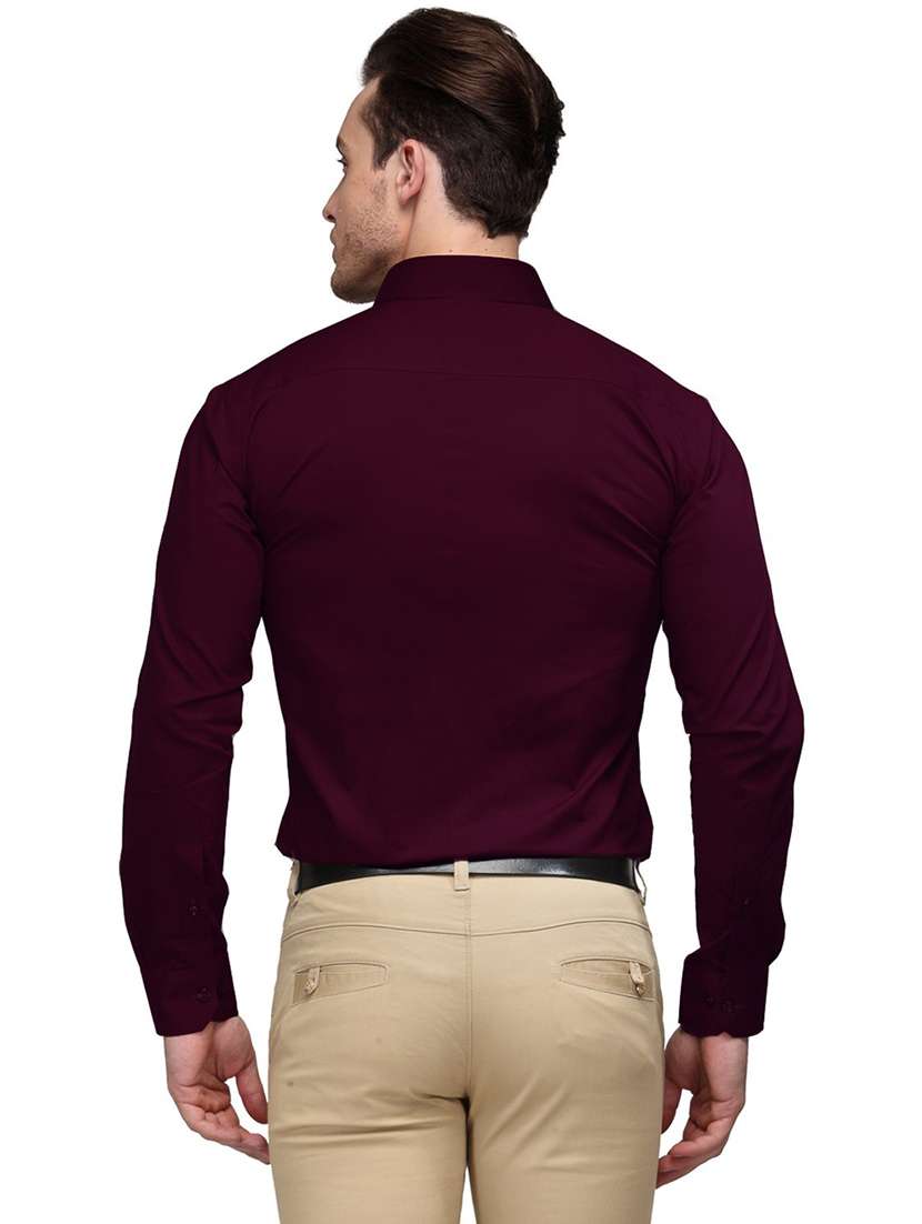 men solid collared long sleeve regular fit shirt - 22039249 -  Standard Image - 2