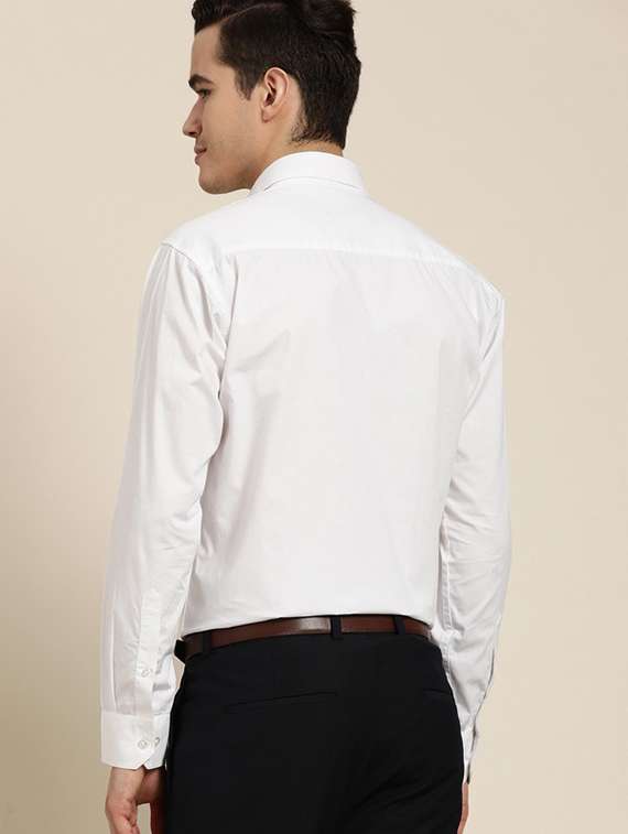 men solid collared long sleeve regular fit shirt - 22039253 -  Standard Image - 2