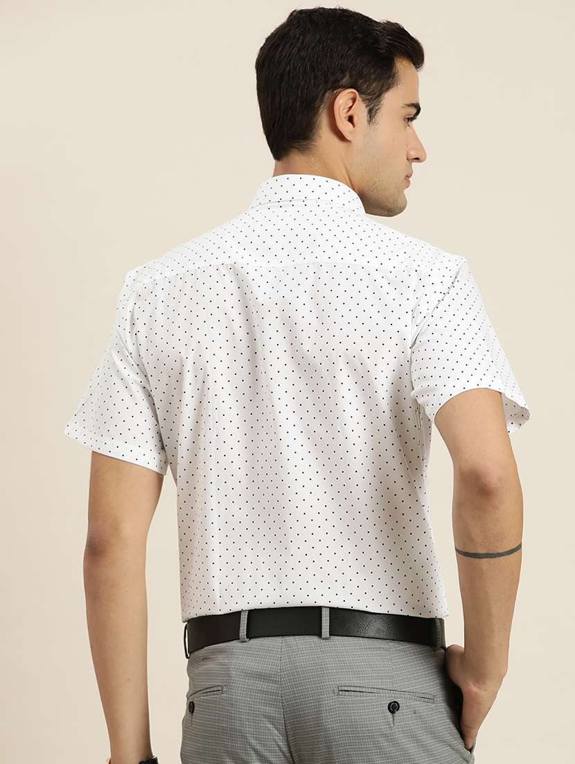 men polka doted collared short sleeve regular fit shirt - 22039266 -  Standard Image - 2