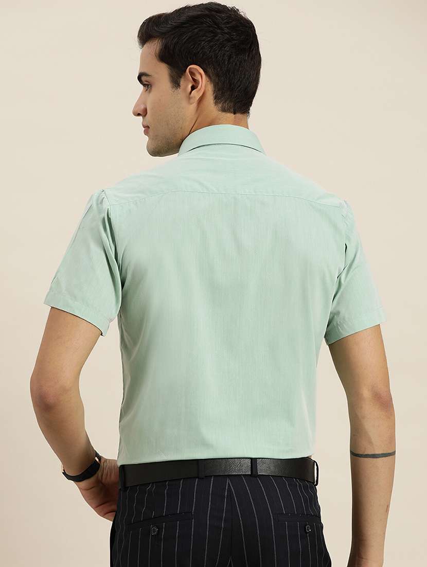 men solid collared short sleeve regular fit shirt - 22039269 -  Standard Image - 2