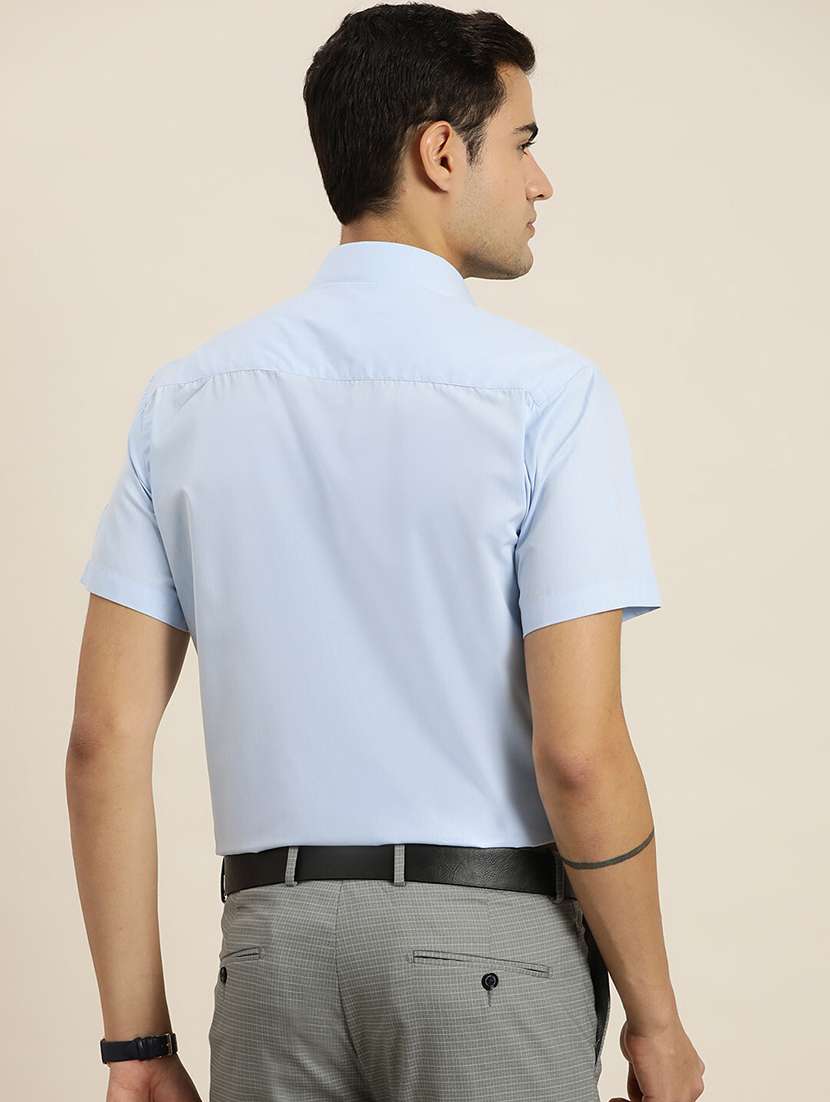 men solid collared short sleeve regular fit shirt - 22039272 -  Standard Image - 2