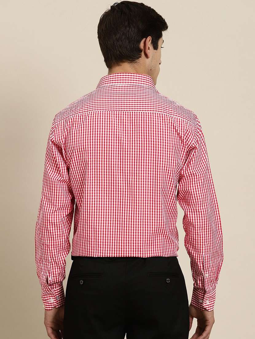 men checkered collared long sleeve regular fit shirt - 22039279 -  Standard Image - 2