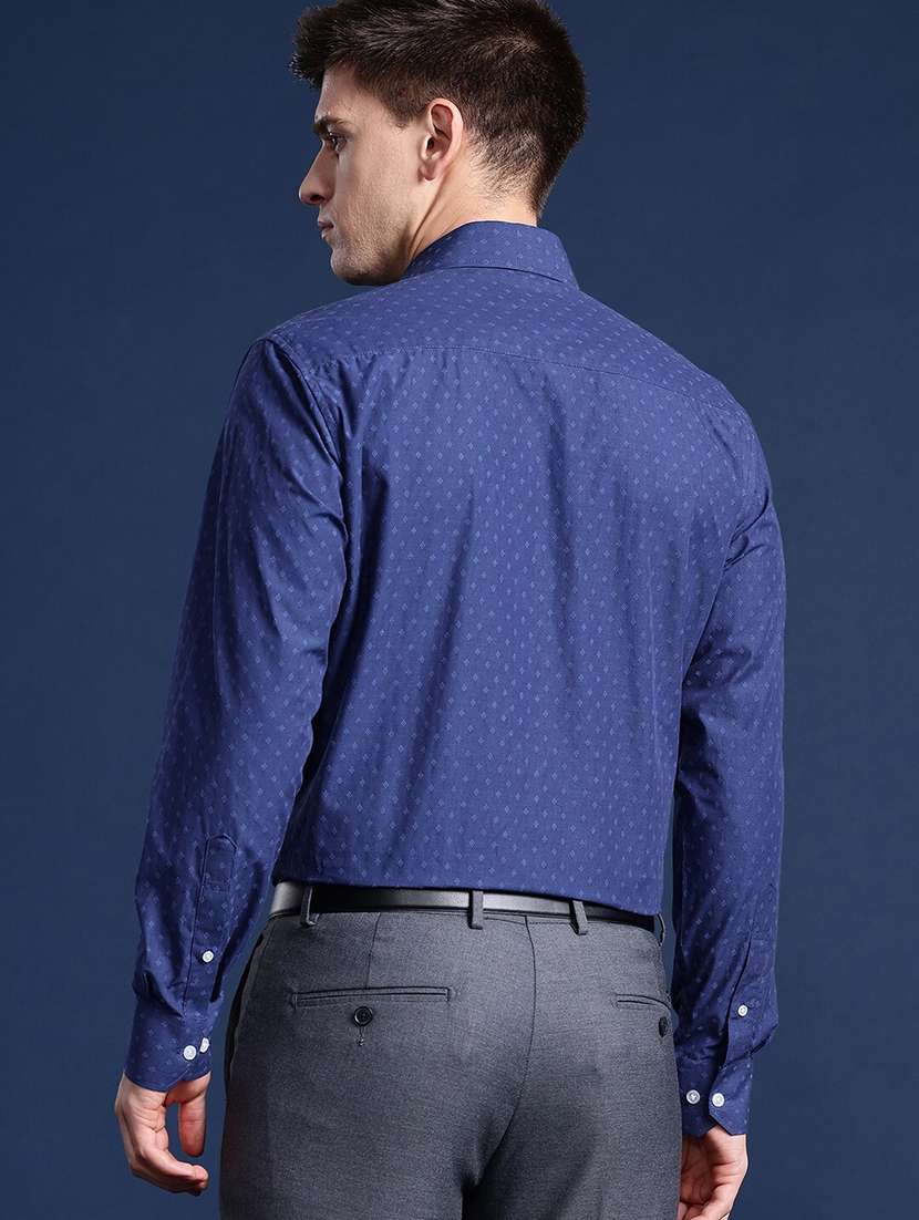 men printed collared long sleeve shirt - 22039300 -  Standard Image - 2