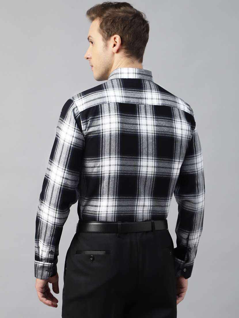 men checkered collared long sleeve shirt - 22039308 -  Standard Image - 2