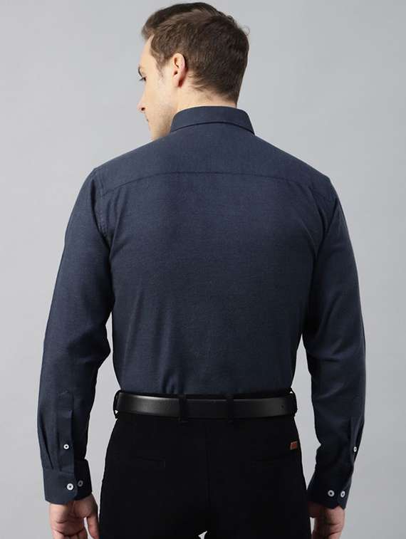 men solid collared long sleeve regular fit shirt - 22039309 -  Standard Image - 2