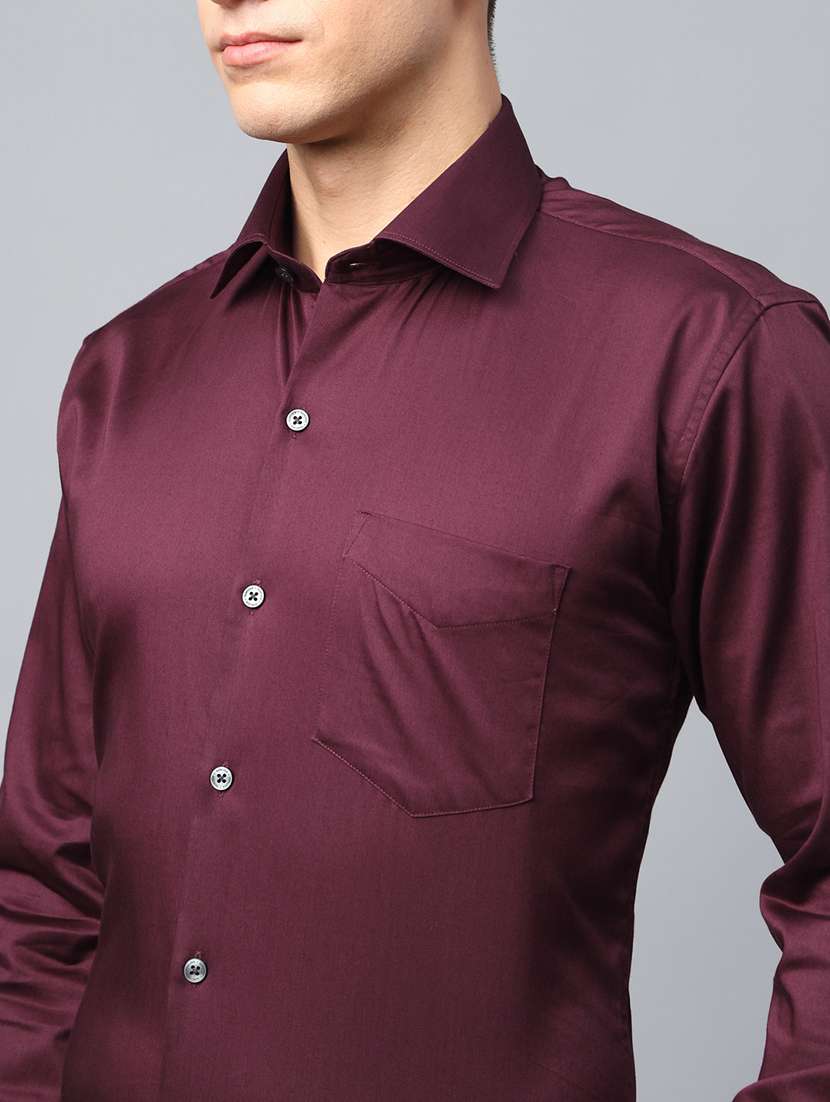 men solid collared long sleeve shirt - 22039313 -  Standard Image - 2