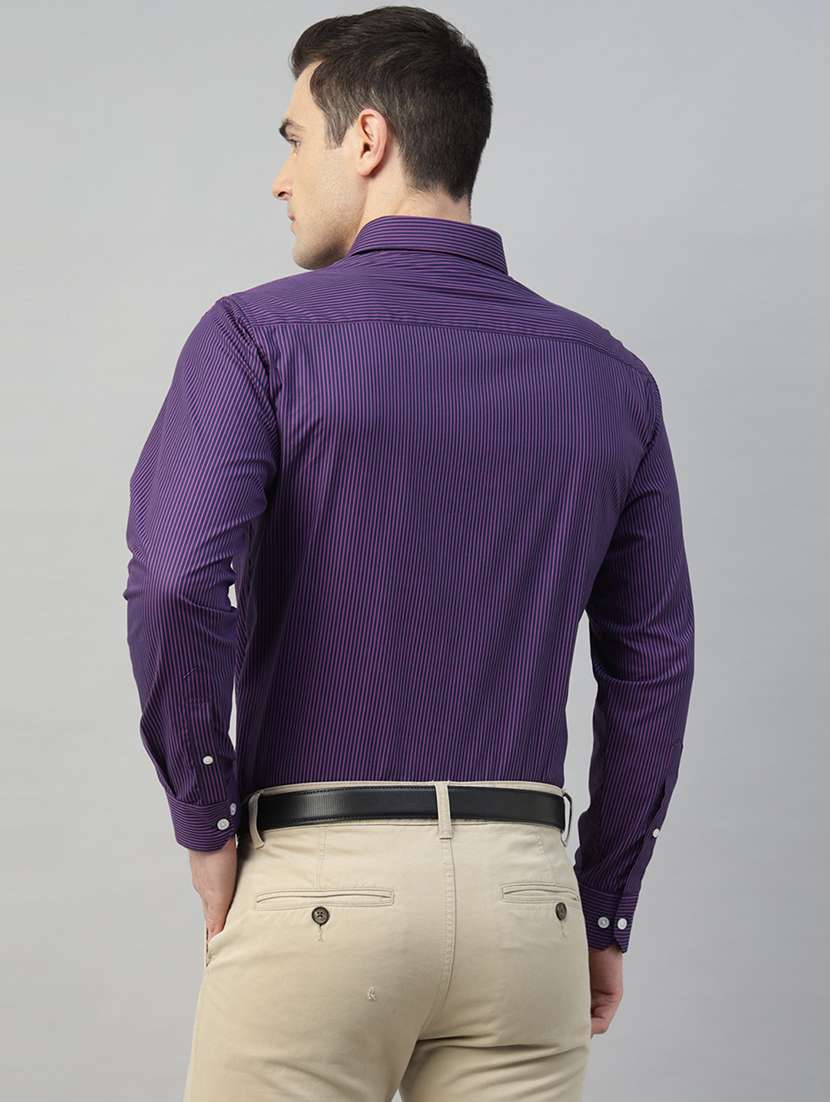 men striped collared long sleeve shirt - 22039328 -  Standard Image - 2