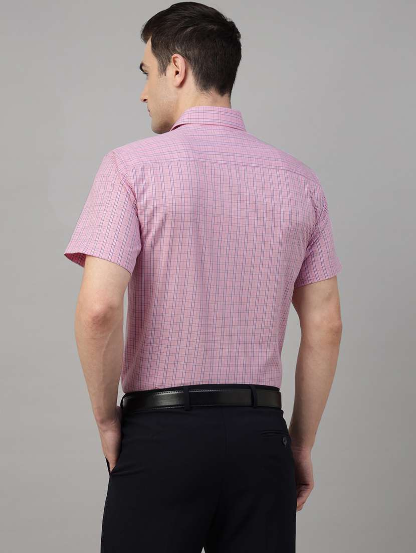 men checkered collared short sleeve shirt - 22039333 -  Standard Image - 2