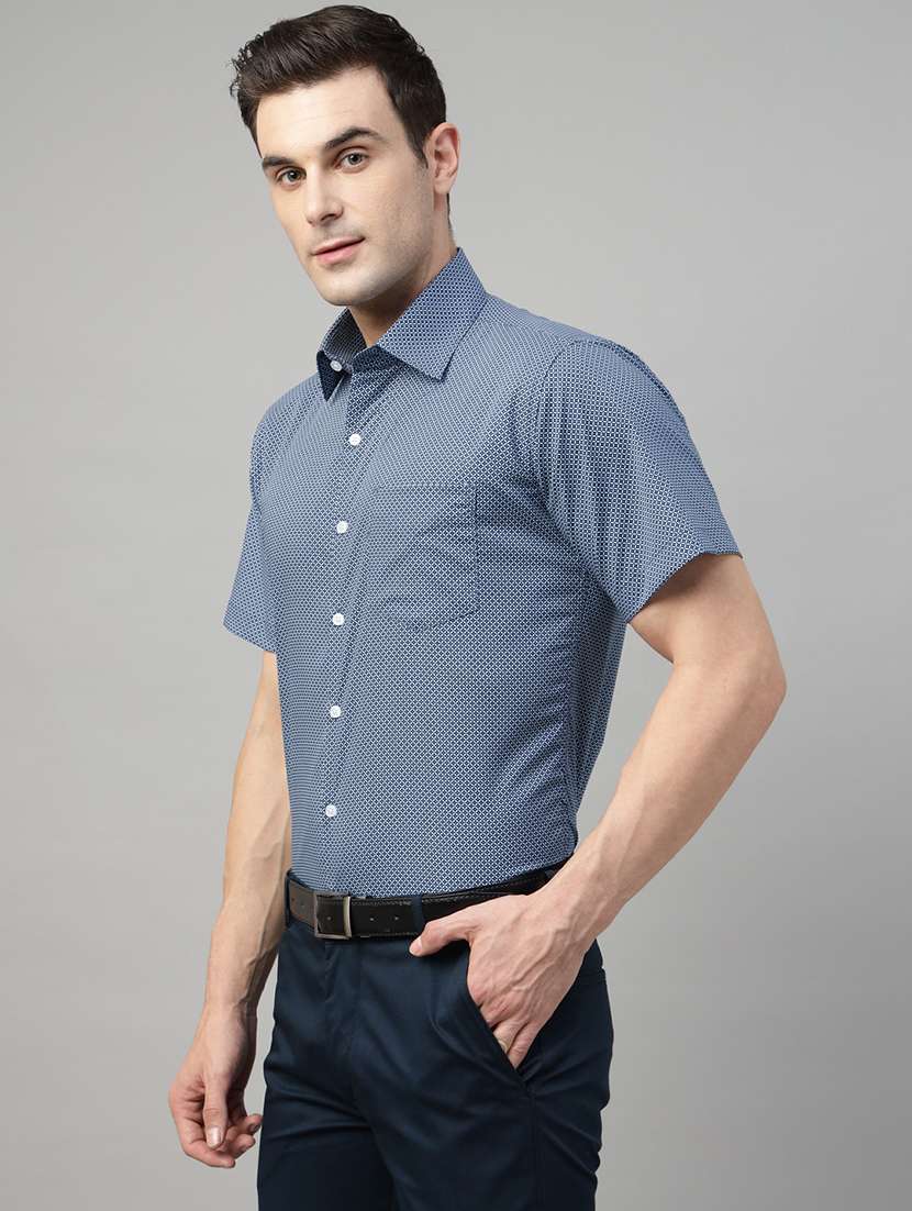 men printed collared short sleeve shirt - 22039336 -  Standard Image - 2