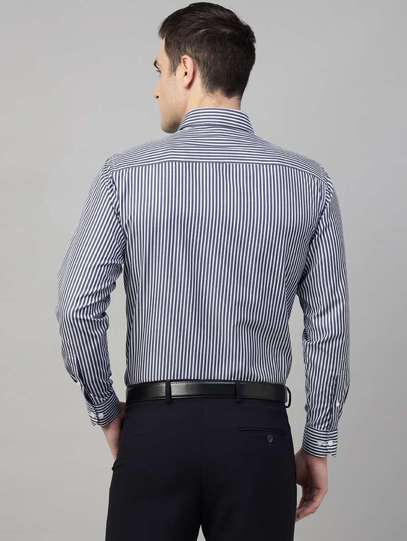 men striped collared long sleeve shirt - 22039339 -  Standard Image - 2