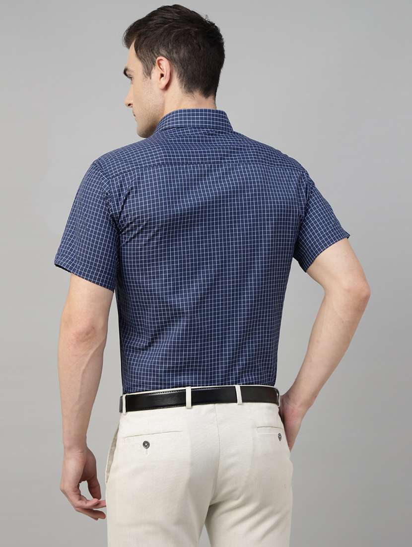 men checkered collared short sleeve shirt - 22039340 -  Standard Image - 2