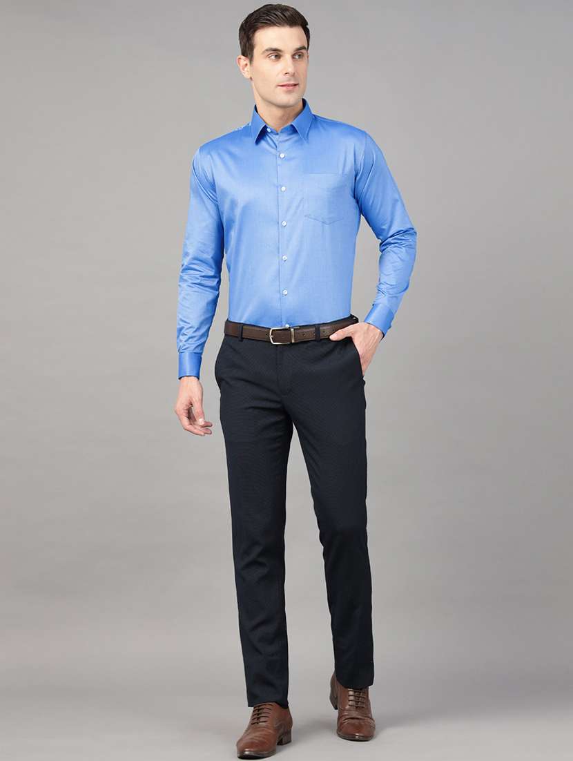 men solid collared long sleeve shirt - 22039344 -  Standard Image - 2