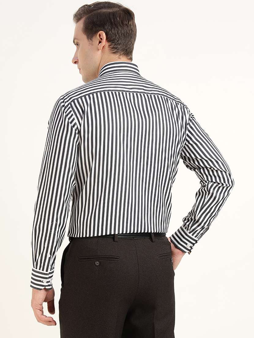 men striped collared long sleeve shirt - 22039353 -  Standard Image - 2