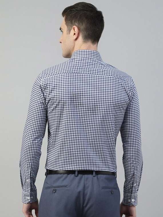 men checkered collared long sleeve regular fit shirt - 22039355 -  Standard Image - 2