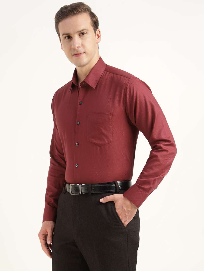 men solid collared long sleeve shirt - 22039356 -  Standard Image - 2