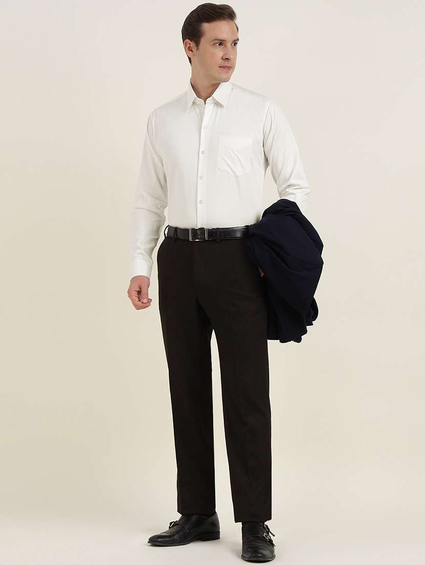 men solid collared long sleeve shirt - 22039358 -  Standard Image - 2