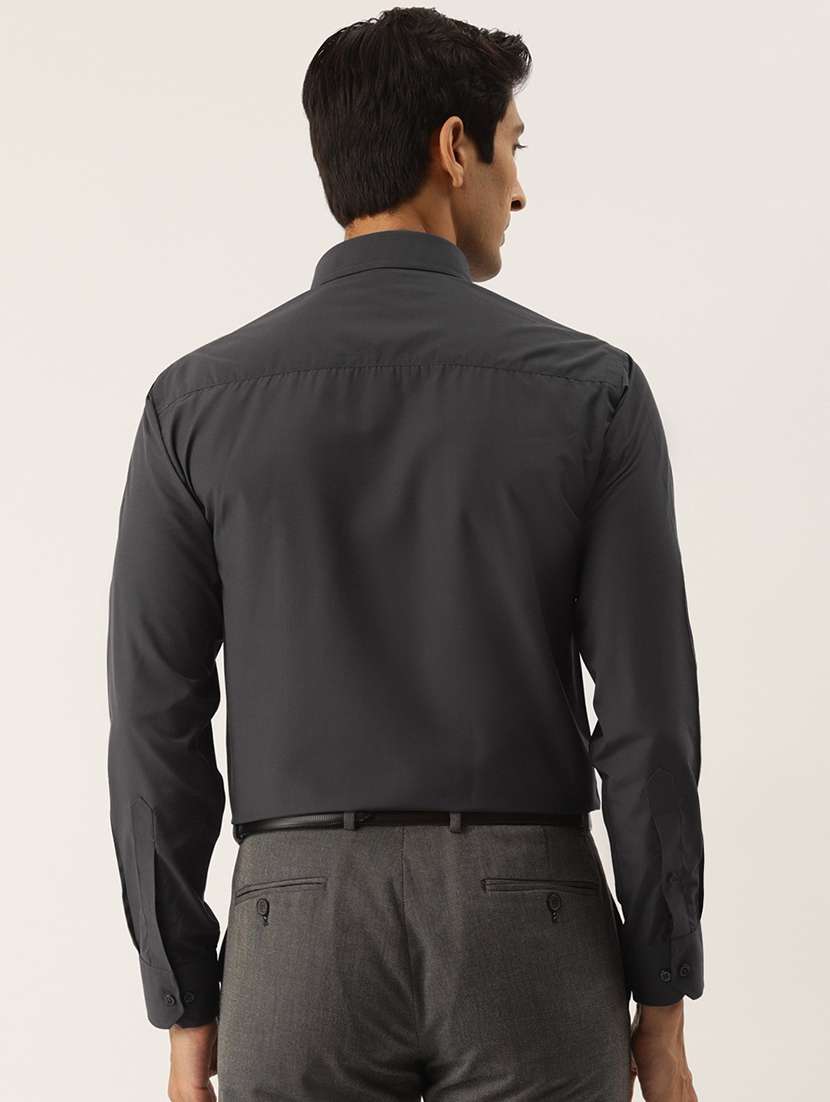 men solid collared long sleeve shirt - 22039382 -  Standard Image - 2