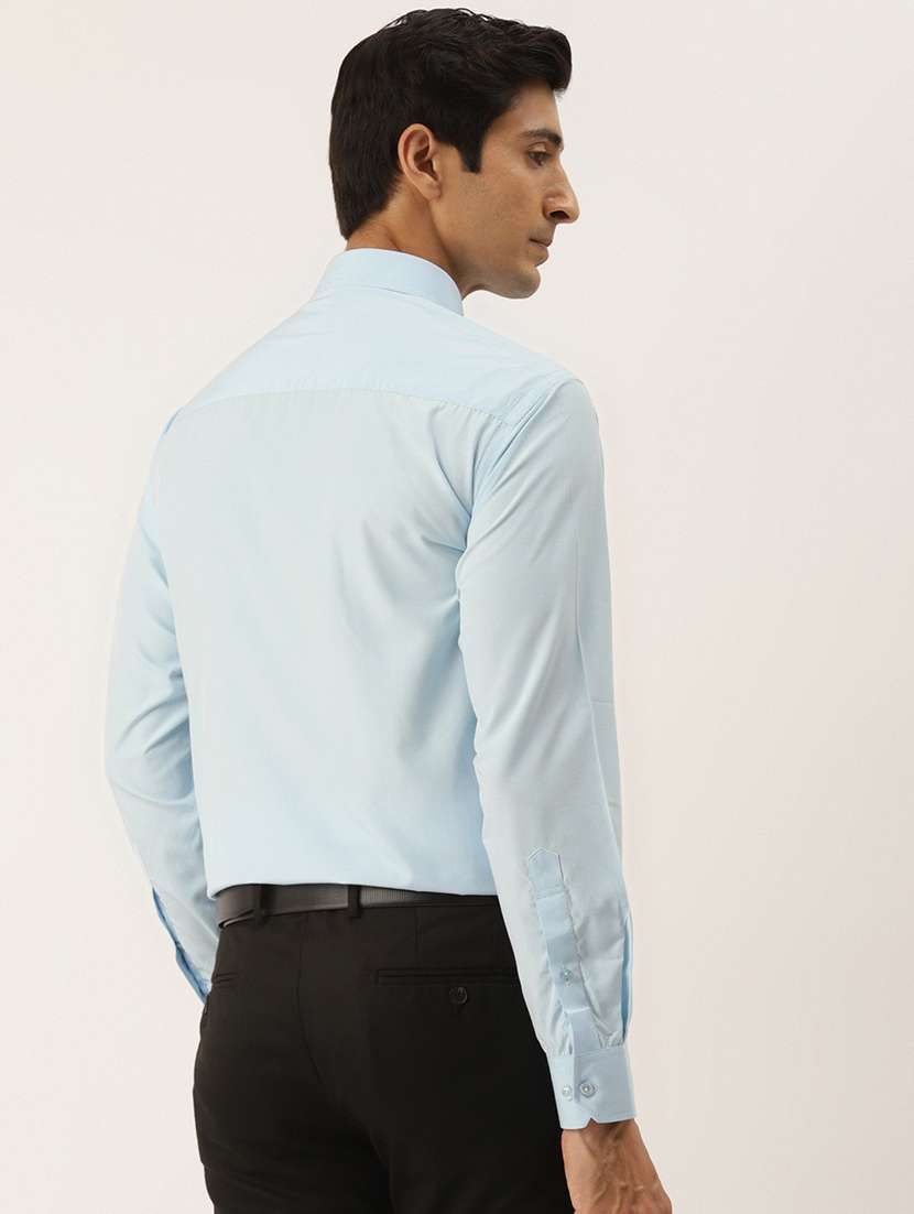 men solid collared long sleeve shirt - 22039387 -  Standard Image - 2