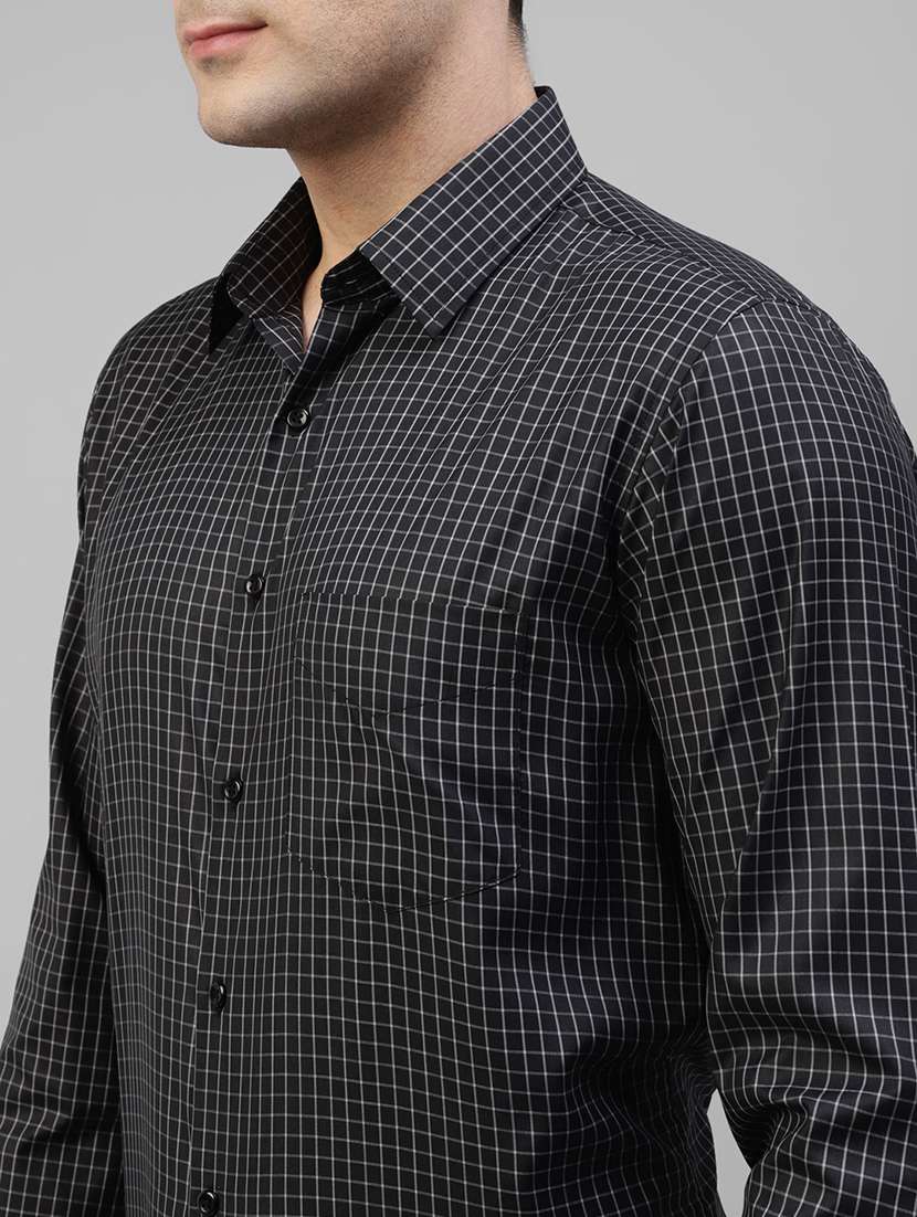 men checkered collared long sleeve shirt - 22039406 -  Standard Image - 2