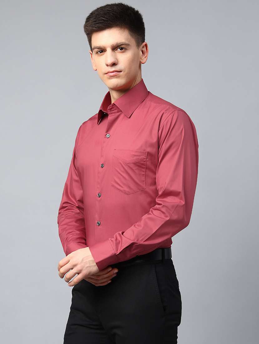men solid collared long sleeve shirt - 22039428 -  Standard Image - 2