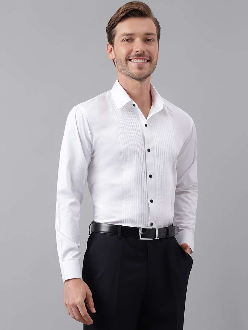 men solid collared long sleeve shirt - 22039438 -  Standard Image - 2