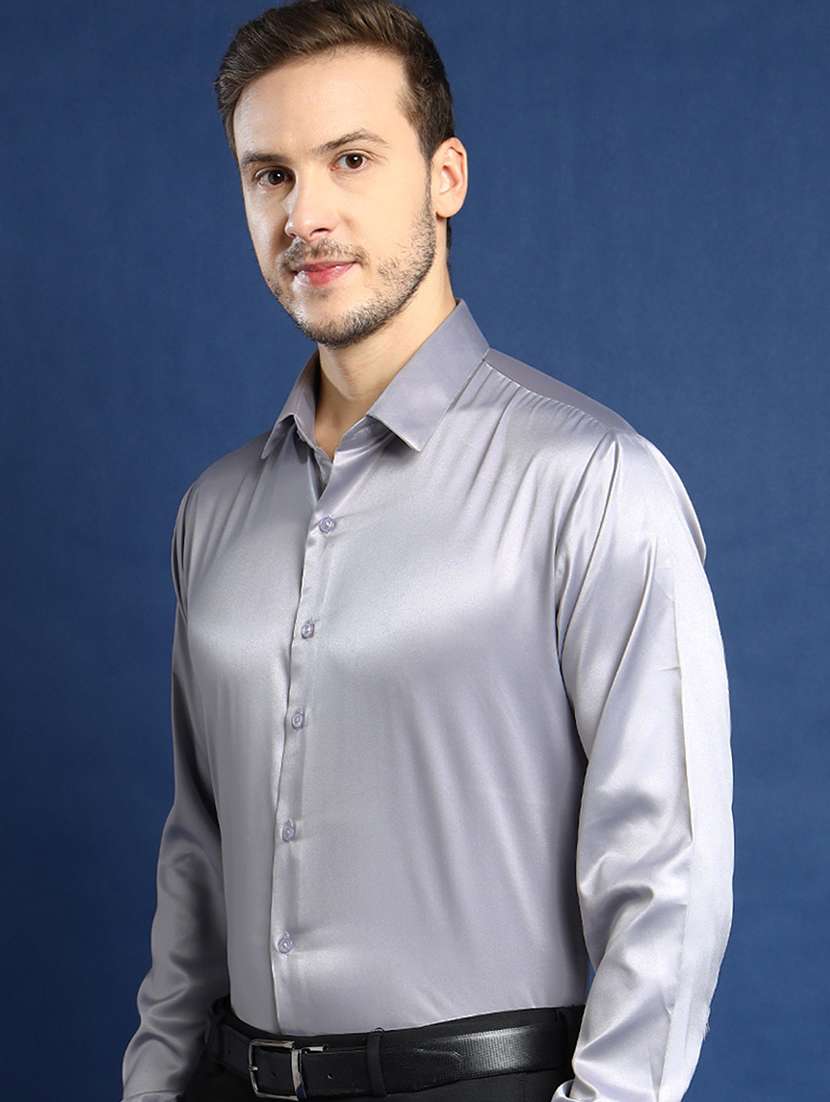 men solid collared long sleeve shirt - 22039440 -  Standard Image - 2