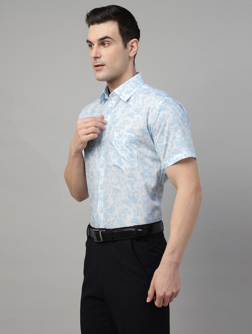 men printed collared long sleeve regular fit shirt - 22039479 - Standard Image - 2