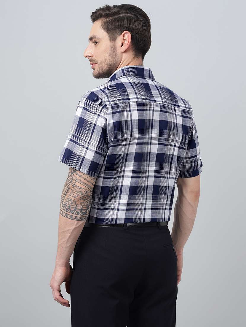 men checkered collared long sleeve shirt - 22039491 -  Standard Image - 2