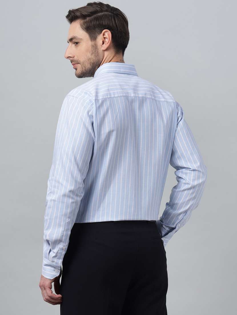 men striped collared long sleeve shirt - 22039493 -  Standard Image - 2