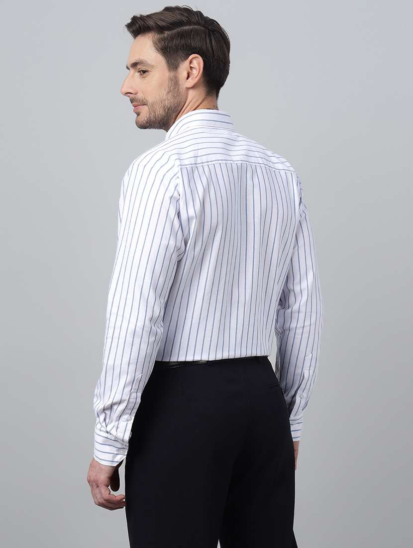men striped collared long sleeve shirt - 22039494 -  Standard Image - 2