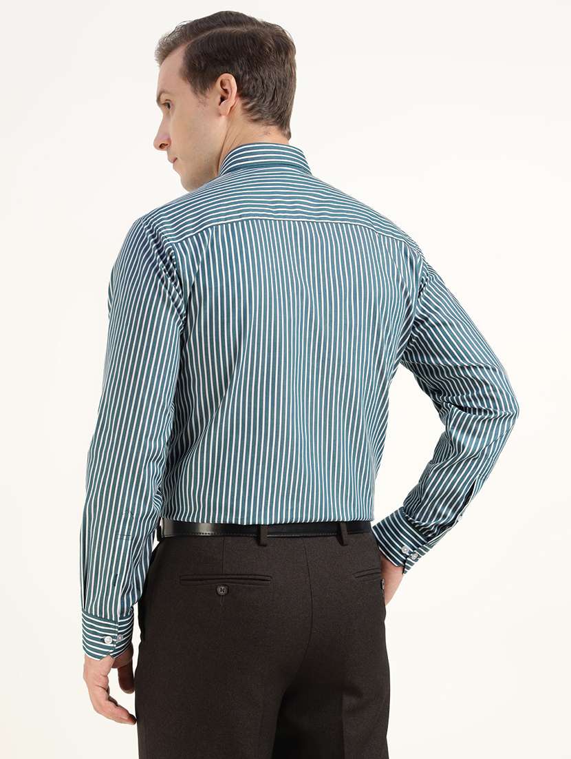 men striped collared long sleeve shirt - 22039496 -  Standard Image - 2