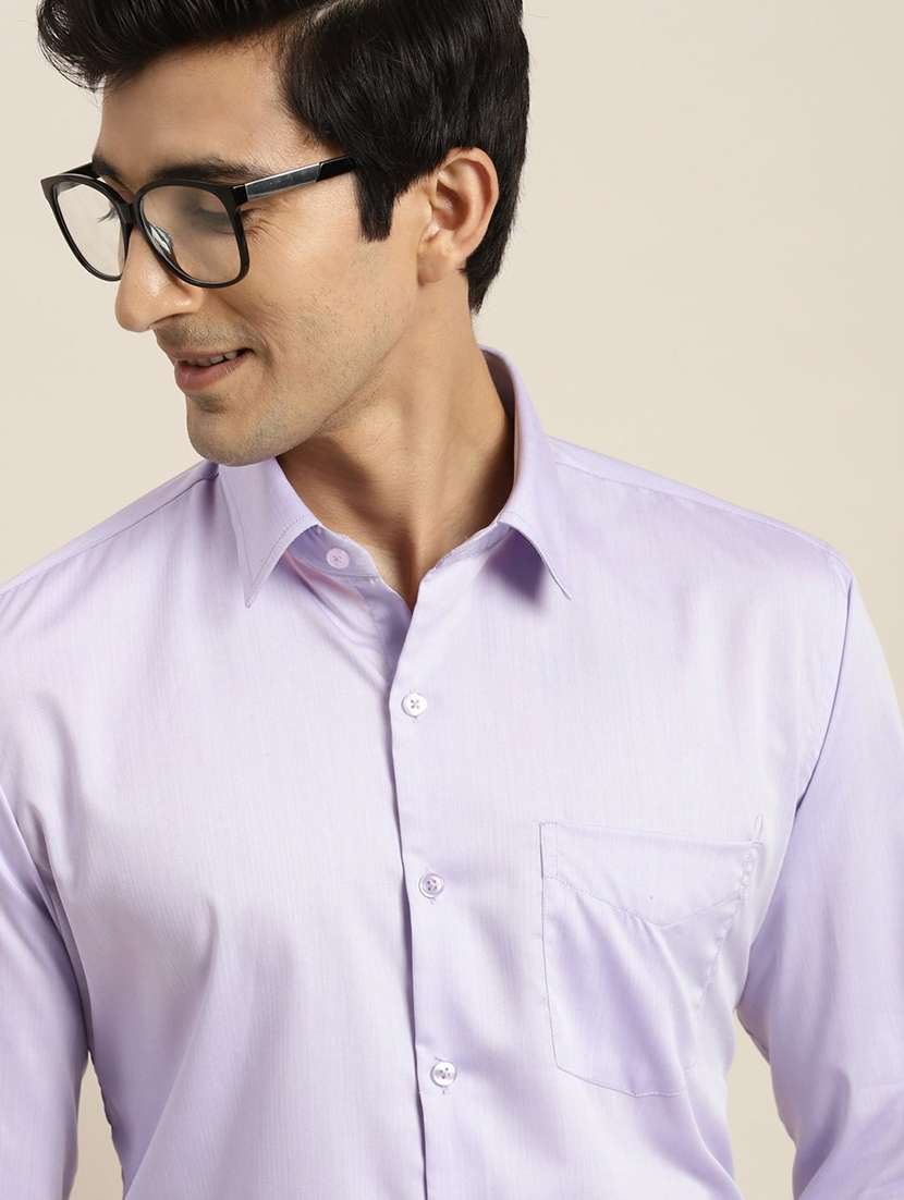 men solid collared long sleeve shirt - 22039498 -  Standard Image - 2