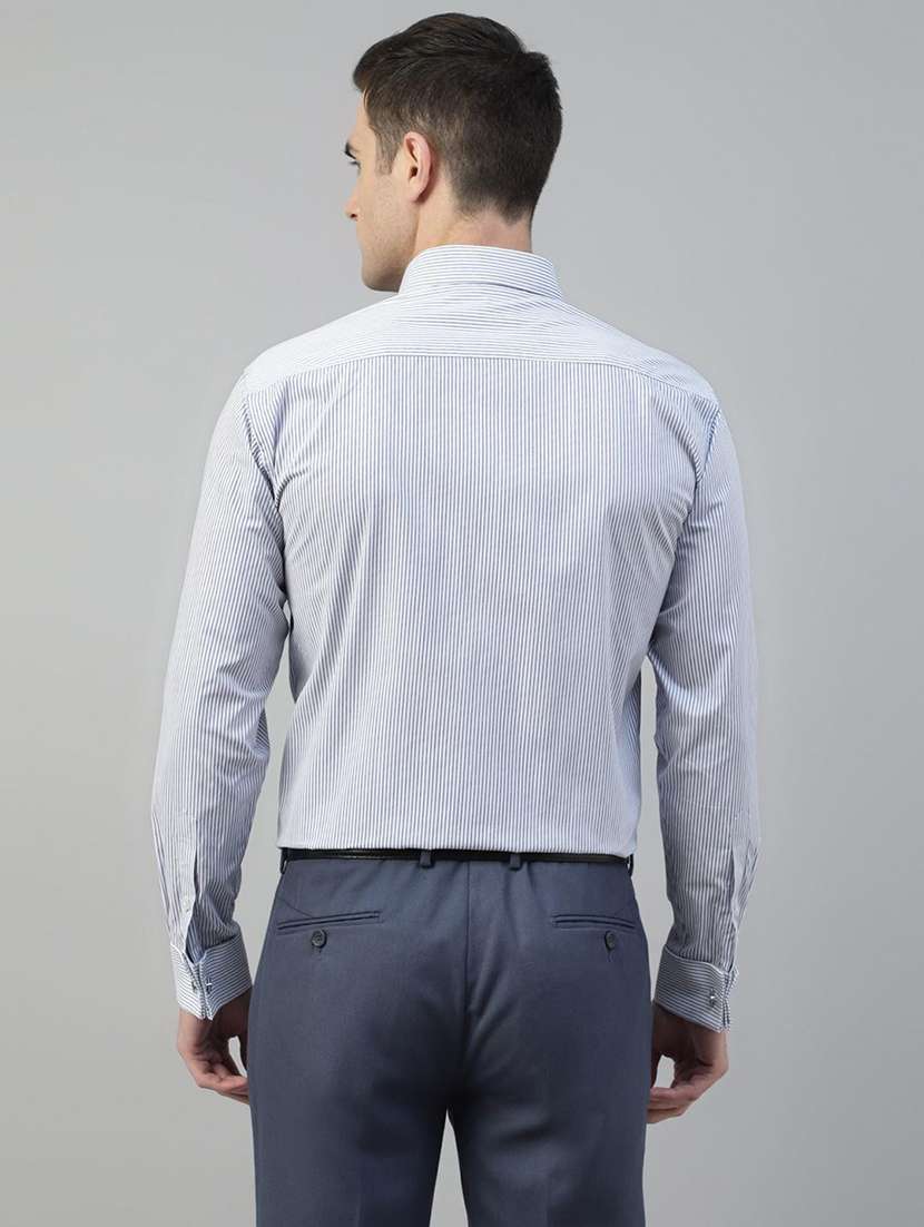 men striped collared long sleeve shirt - 22039507 -  Standard Image - 2