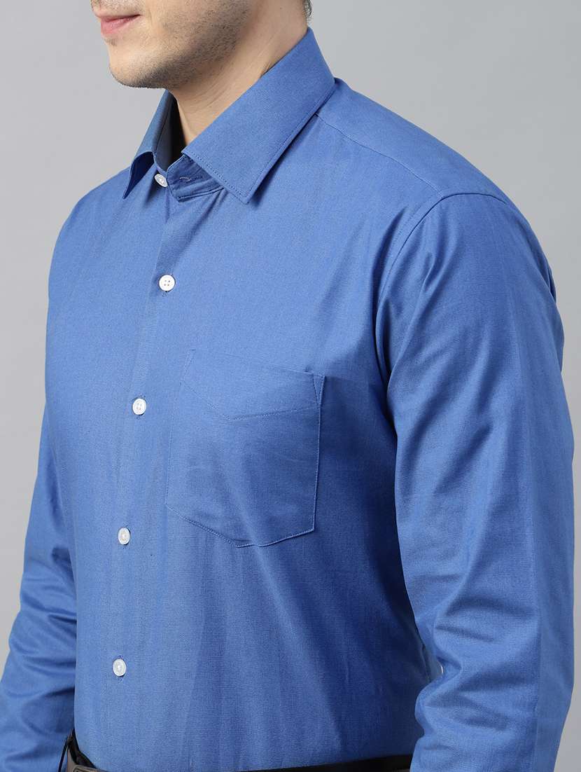 men solid collared long sleeve shirt - 22039510 -  Standard Image - 2