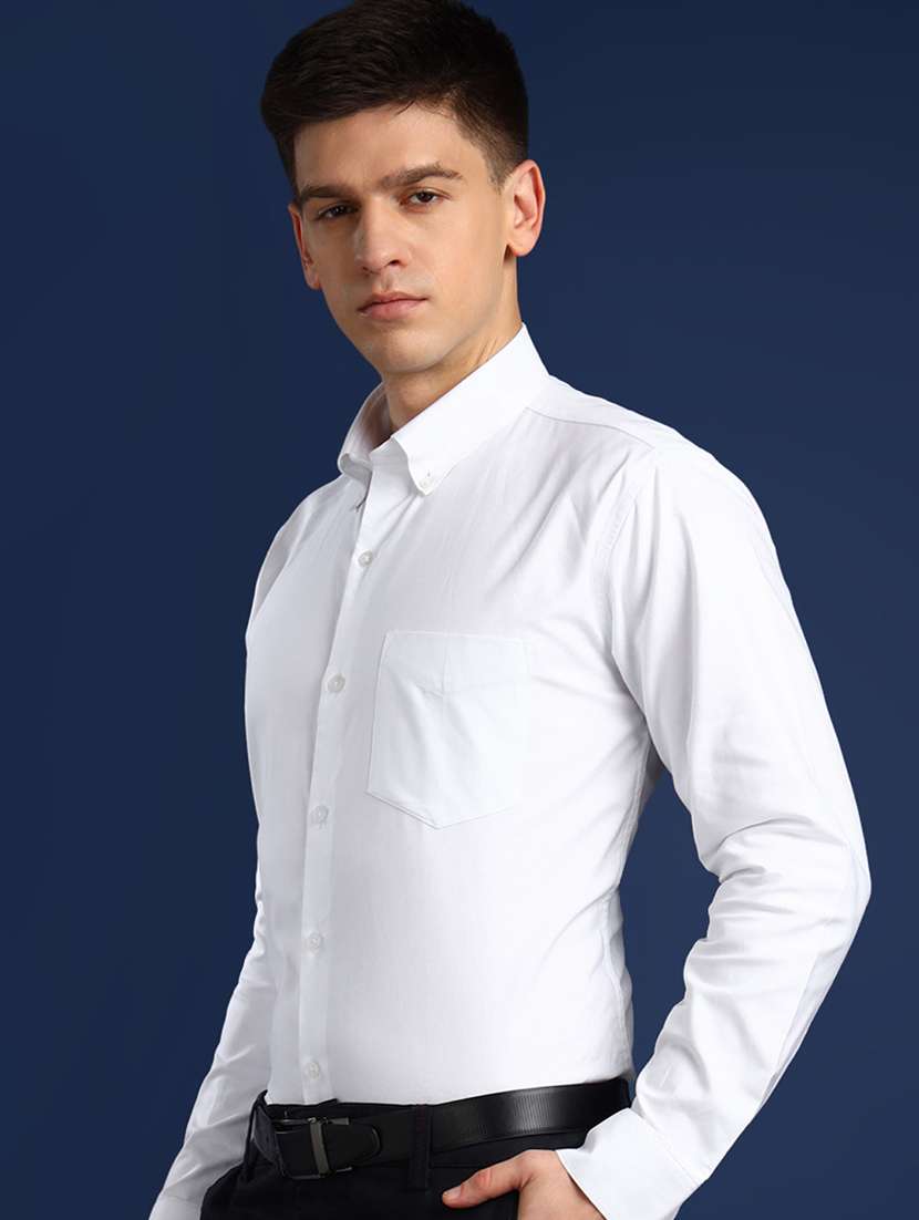 men solid collared long sleeve shirt - 22039527 -  Standard Image - 2