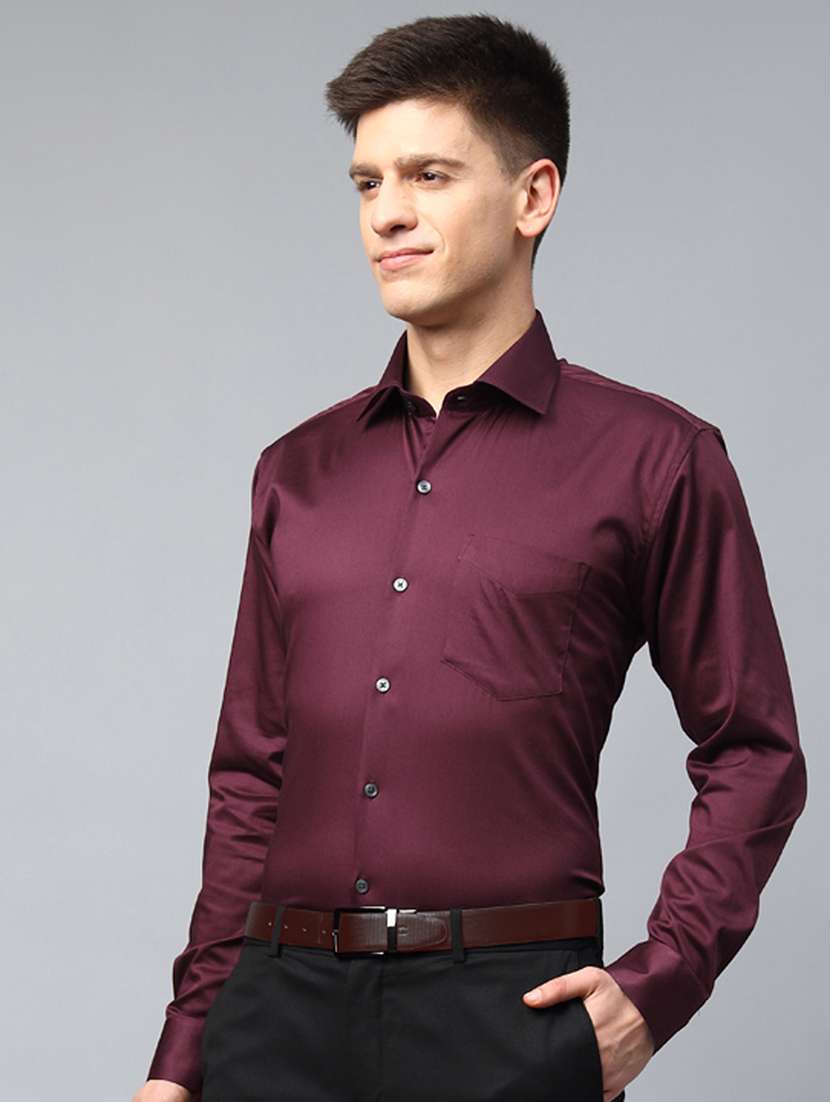 men solid collared long sleeve shirt - 22039533 -  Standard Image - 2