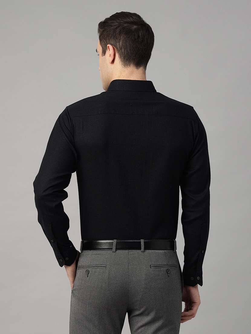 men solid collared long sleeve shirt - 22039541 -  Standard Image - 2