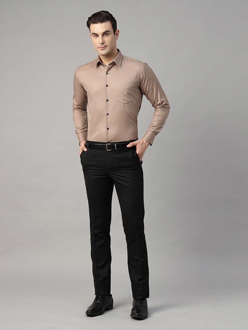 men solid collared long sleeve shirt - 22039565 -  Standard Image - 2