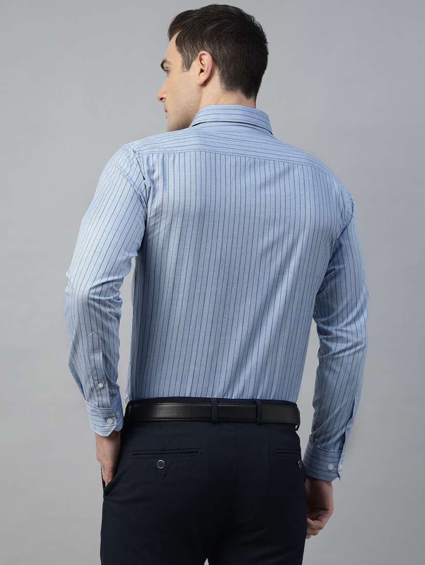men striped collared long sleeve shirt - 22039573 -  Standard Image - 2