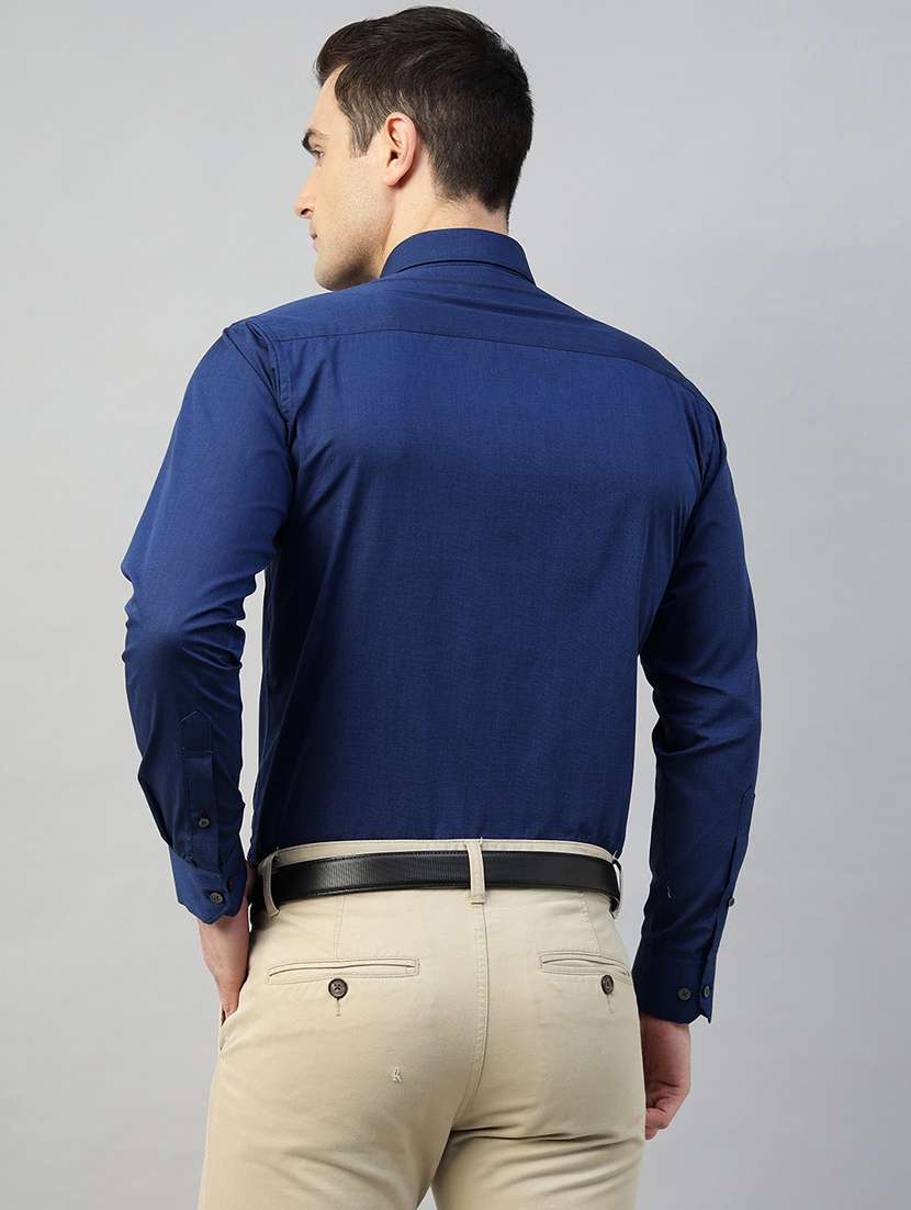 men solid collared long sleeve shirt - 22039576 -  Standard Image - 2