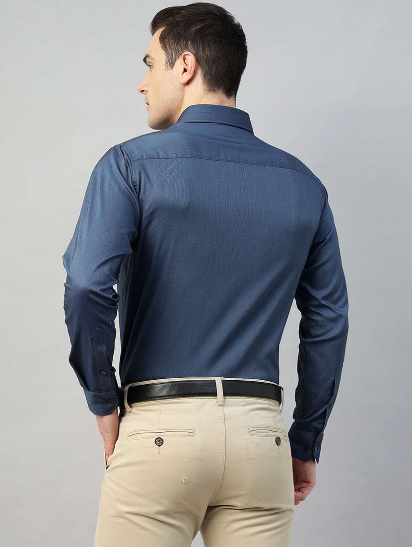 men solid collared long sleeve regular fit shirt - 22039586 -  Standard Image - 2