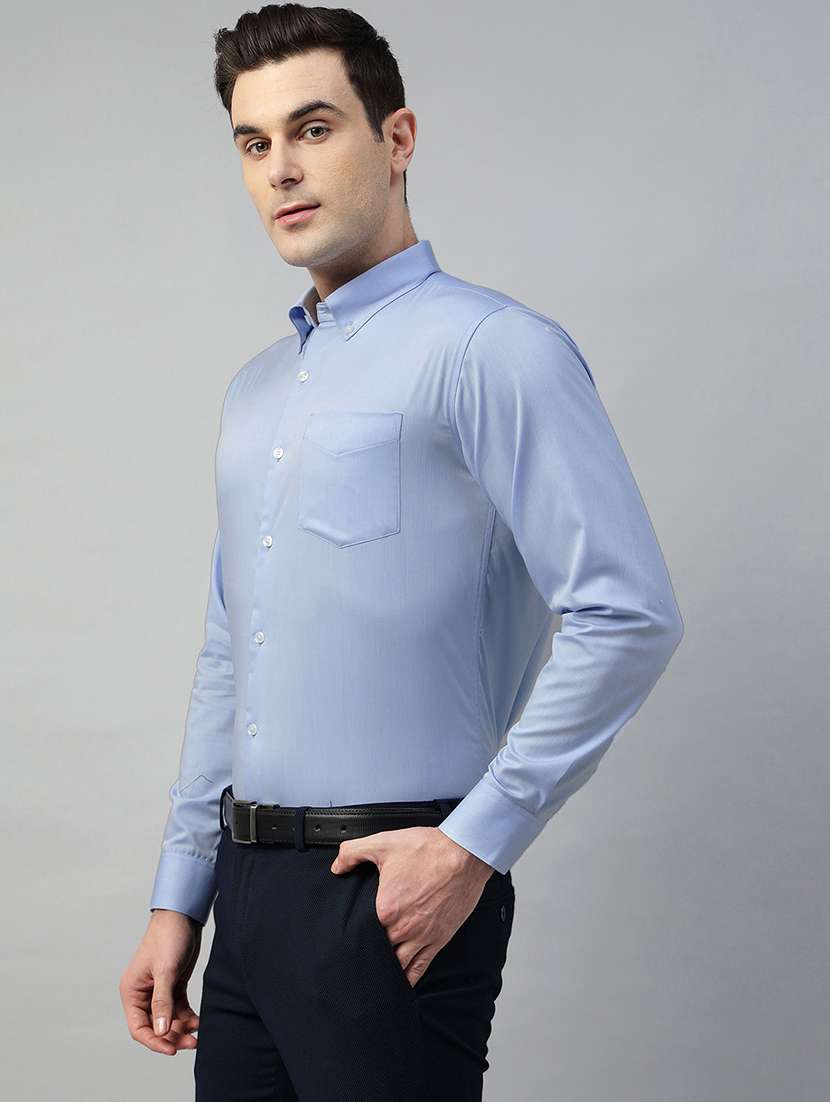 men solid collared long sleeve shirt - 22039589 -  Standard Image - 2