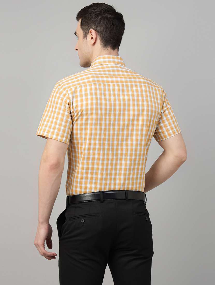 men checkered collared short sleeve shirt - 22039612 -  Standard Image - 2