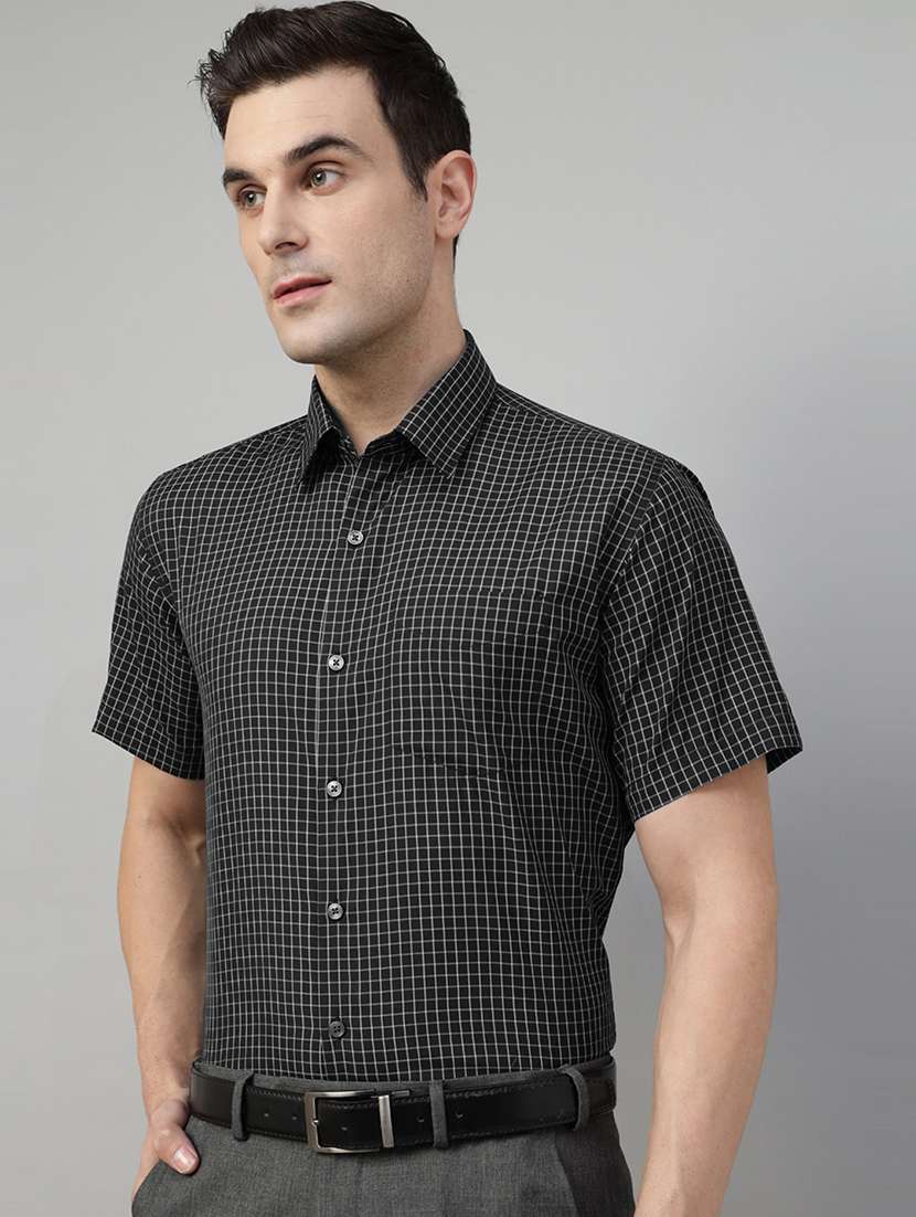 men collared short sleeve regular fit shirt