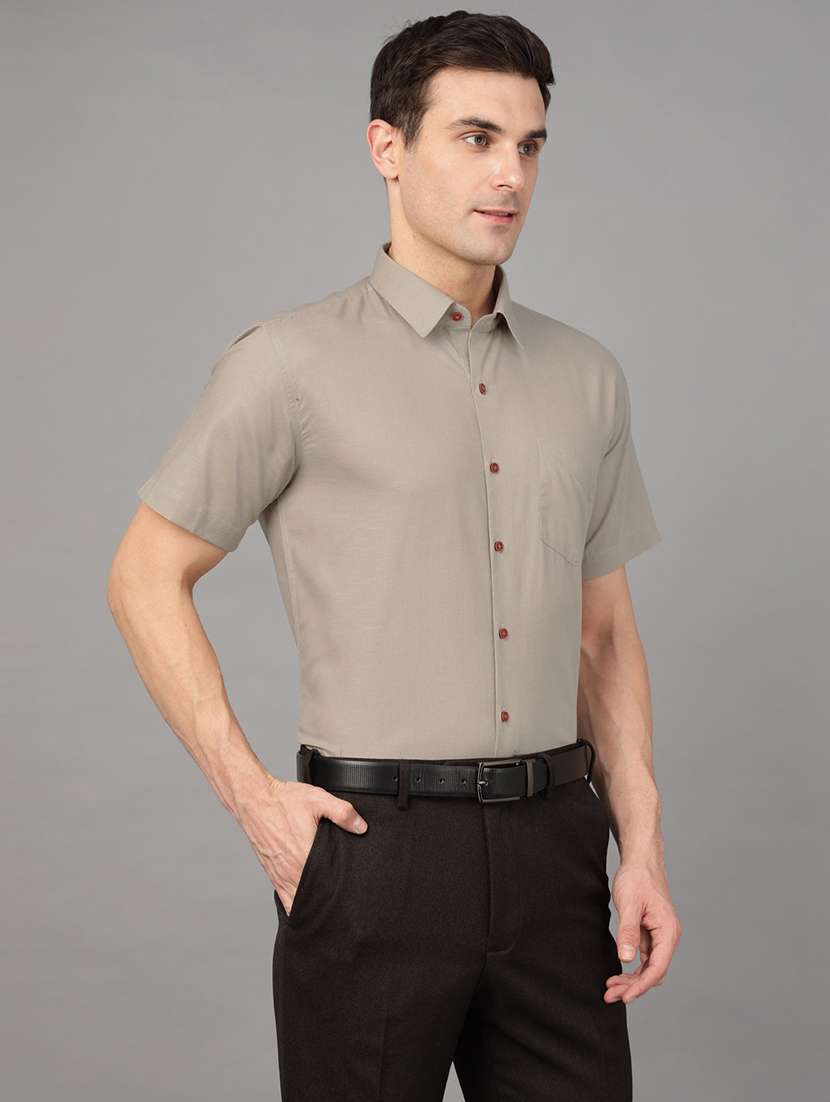 men collared short sleeve regular fit shirt - 22039632 -  Standard Image - 2