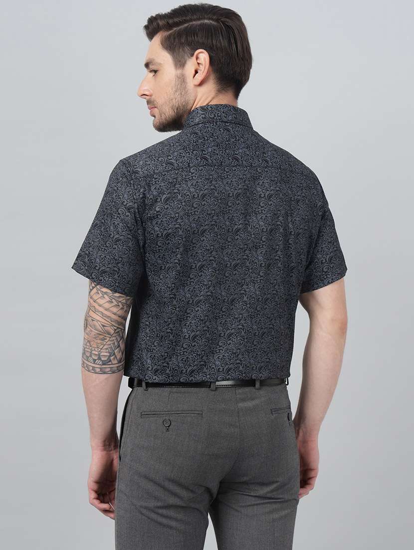 men printed collared short sleeve shirt - 22039647 -  Standard Image - 2