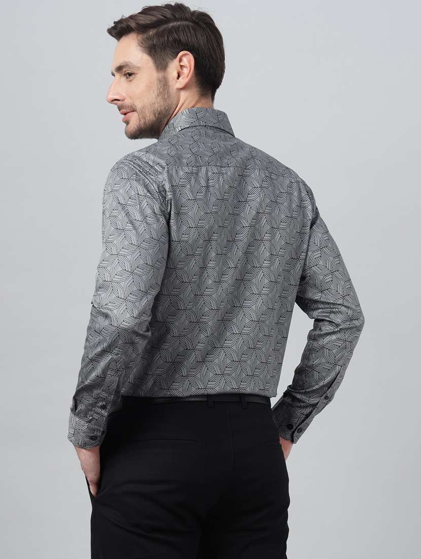 men printed collared long sleeve shirt - 22039648 -  Standard Image - 2