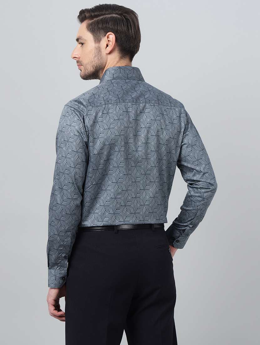 men printed collared long sleeve shirt - 22039649 -  Standard Image - 2